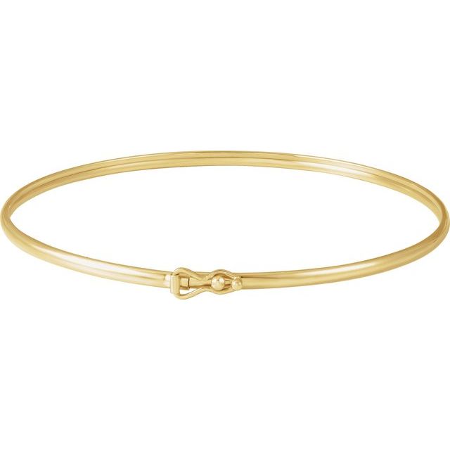 14K Yellow Gold, 1.8 mm Bangle Bracelet – Elegant Design