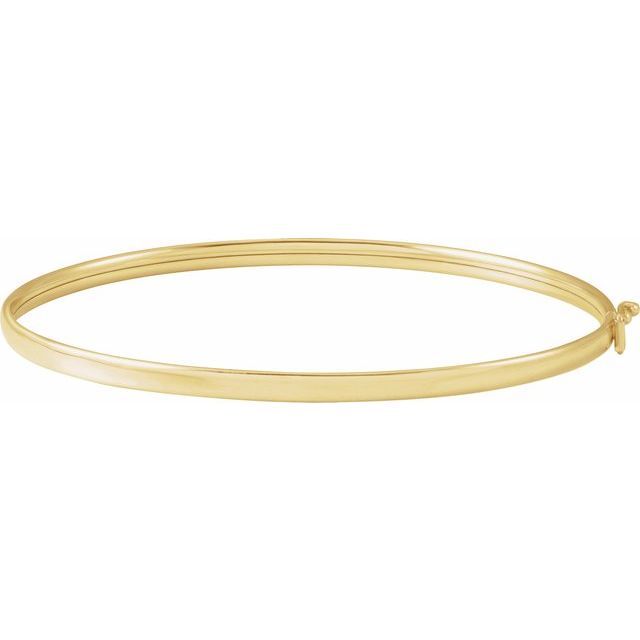 14K Yellow Gold, 1.8 mm Bangle Bracelet – Elegant Design