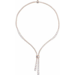 14K Gold Lab-Grown Diamond Line Necklace - Options Available