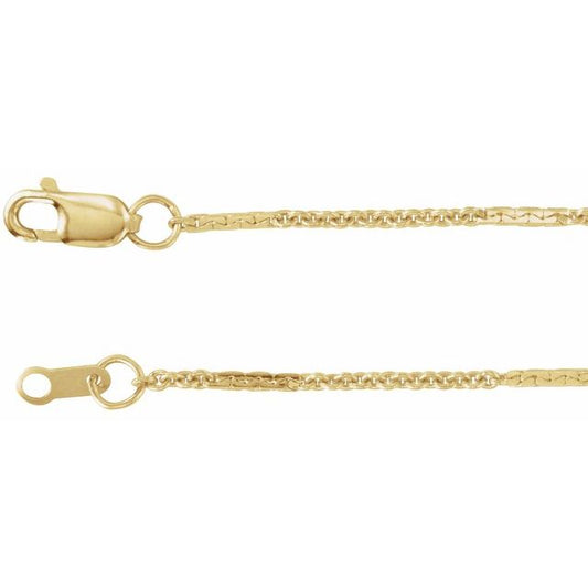 Dapped Cable Chain Necklace in 14K Gold