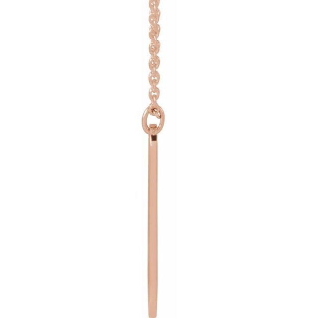 14K Rose Gold Engravable Footprints Necklace 22.4x5 mm