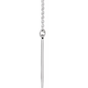 14K Rose Gold Engravable Footprints Necklace 22.4x5 mm