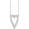 Platinum 1/4 CTW Natural Diamond Heart Necklace - Elegant Design