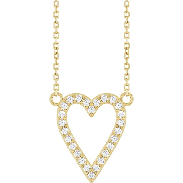 Platinum 1/4 CTW Natural Diamond Heart Necklace - Elegant Design