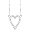 Platinum 1/4 CTW Natural Diamond Heart Necklace - Elegant Design