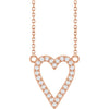 Platinum 1/4 CTW Natural Diamond Heart Necklace - Elegant Design