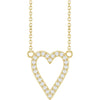 Platinum 1/4 CTW Natural Diamond Heart Necklace - Elegant Design