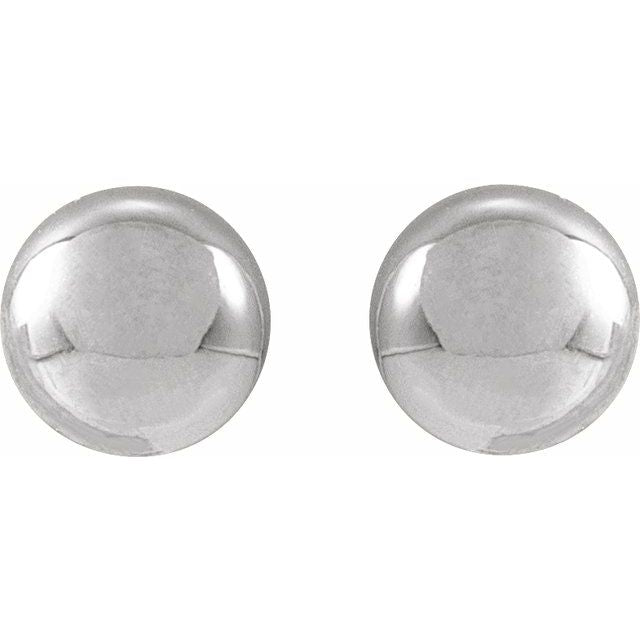 14K Yellow Gold 8 mm Polished Ball Earrings – Timeless Elegance