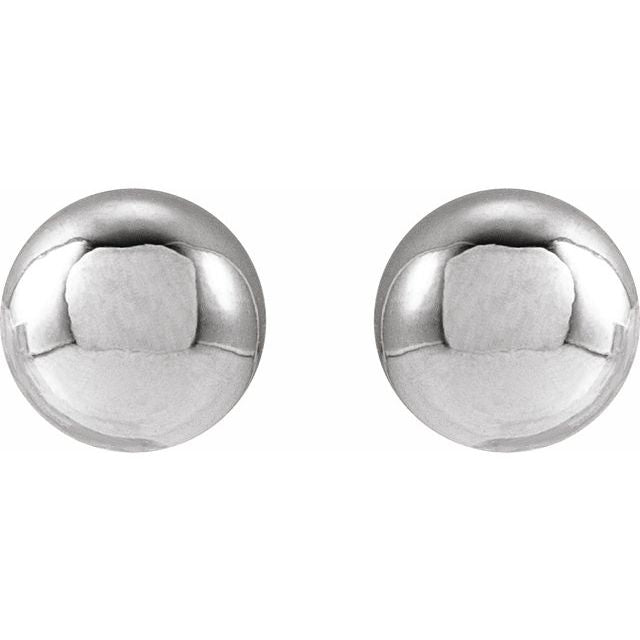 14K Yellow Gold 8 mm Polished Ball Earrings – Timeless Elegance