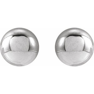 14K Yellow Gold 8 mm Polished Ball Earrings – Timeless Elegance