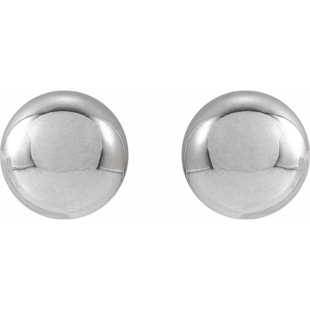 14K Yellow Gold 8 mm Polished Ball Earrings – Timeless Elegance