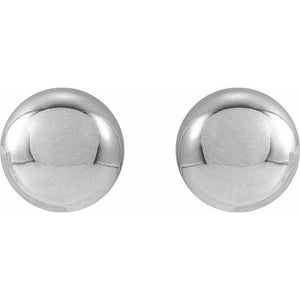 14K Yellow Gold 8 mm Polished Ball Earrings – Timeless Elegance