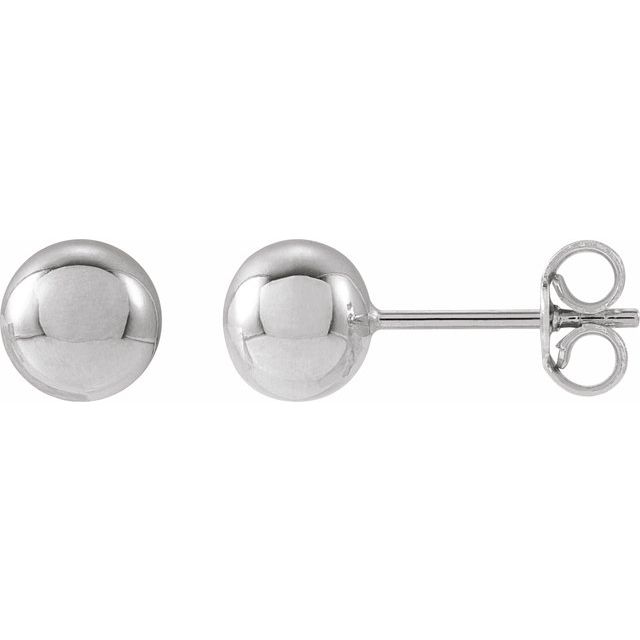 14K Yellow Gold 8 mm Polished Ball Earrings – Timeless Elegance