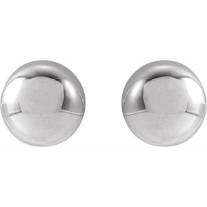 14K Yellow Gold 8 mm Polished Ball Earrings – Timeless Elegance