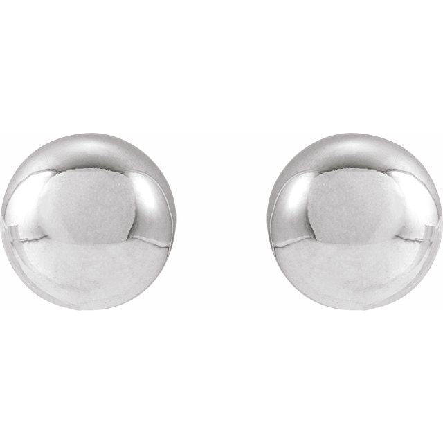 14K Yellow Gold 8 mm Polished Ball Earrings – Timeless Elegance