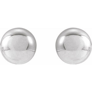 14K Yellow Gold 8 mm Polished Ball Earrings – Timeless Elegance