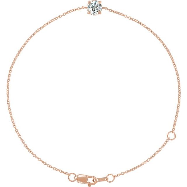 14K Gold Natural Emerald Solitaire Bracelet - Options Available