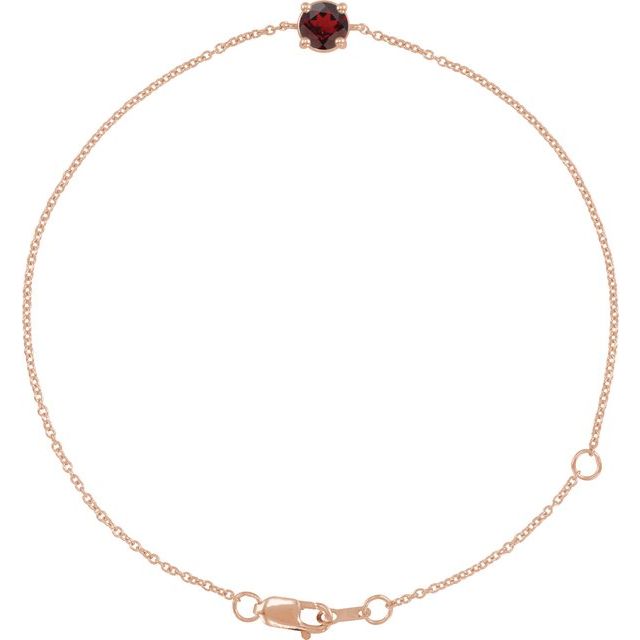 14K Gold Natural Emerald Solitaire Bracelet - Options Available