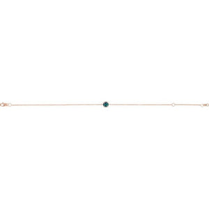 14K White Gold Natural Emerald 6.5-7.5 Inch Bracelet – Elegant Design