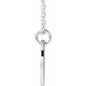 Platinum Script Initial D 9.97x9.97 mm Necklace – Elegant Personalized Design