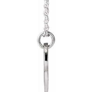 Platinum Script Initial D 9.97x9.97 mm Necklace – Elegant Personalized Design