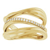 14K Yellow Gold .07 CTW Natural Diamond Freeform Band