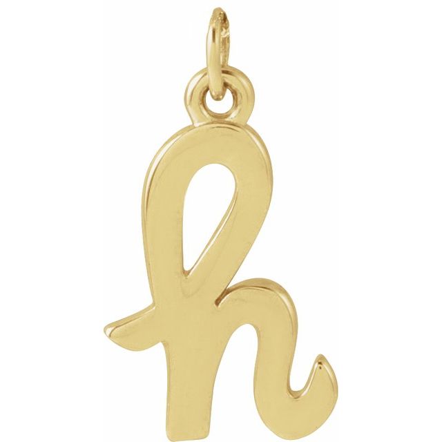 14K White Gold Petite Initial Letter J Pendant - Personal Touch Jewelry