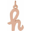 14K White Gold Petite Initial Letter J Pendant - Personal Touch Jewelry