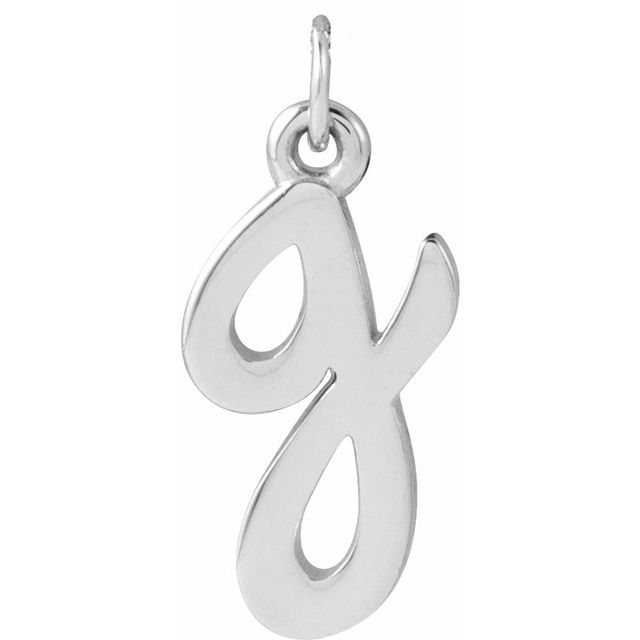 14K White Gold Petite Initial Letter J Pendant - Personal Touch Jewelry