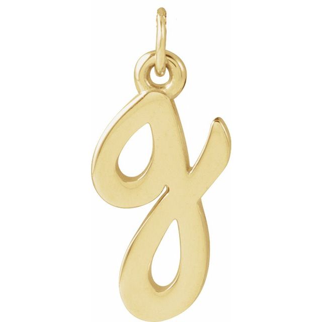 14K White Gold Petite Initial Letter J Pendant - Personal Touch Jewelry