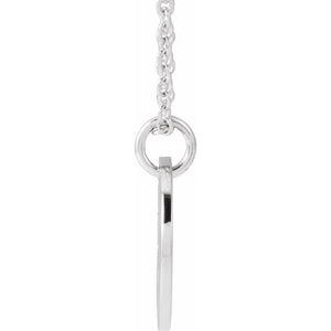 Platinum Script Initial D 9.97x9.97 mm Necklace – Elegant Personalized Design
