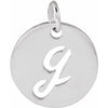 14K Rose Gold Script Initial F Necklace