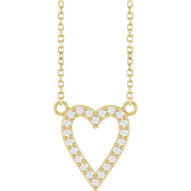 Platinum 1/4 CTW Natural Diamond Heart Necklace - Elegant Design