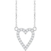 Platinum 1/4 CTW Natural Diamond Heart Necklace - Elegant Design