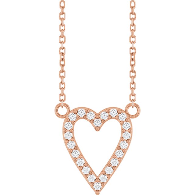 Platinum 1/4 CTW Natural Diamond Heart Necklace - Elegant Design