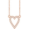 Platinum 1/4 CTW Natural Diamond Heart Necklace - Elegant Design