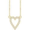 Platinum 1/4 CTW Natural Diamond Heart Necklace - Elegant Design