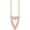 Platinum 1/4 CTW Natural Diamond Heart Necklace - Elegant Design