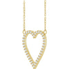 Platinum 1/4 CTW Natural Diamond Heart Necklace - Elegant Design