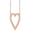 Platinum 1/4 CTW Natural Diamond Heart Necklace - Elegant Design