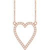 Platinum 1/4 CTW Natural Diamond Heart Necklace - Elegant Design