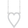 Platinum 1/4 CTW Natural Diamond Heart Necklace - Elegant Design