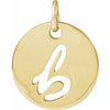 14K Rose Gold Script Initial F Necklace