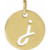 14K Rose Gold Script Initial F Necklace