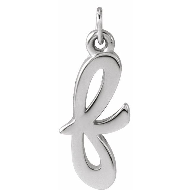 14K White Gold Petite Initial Letter J Pendant - Personal Touch Jewelry