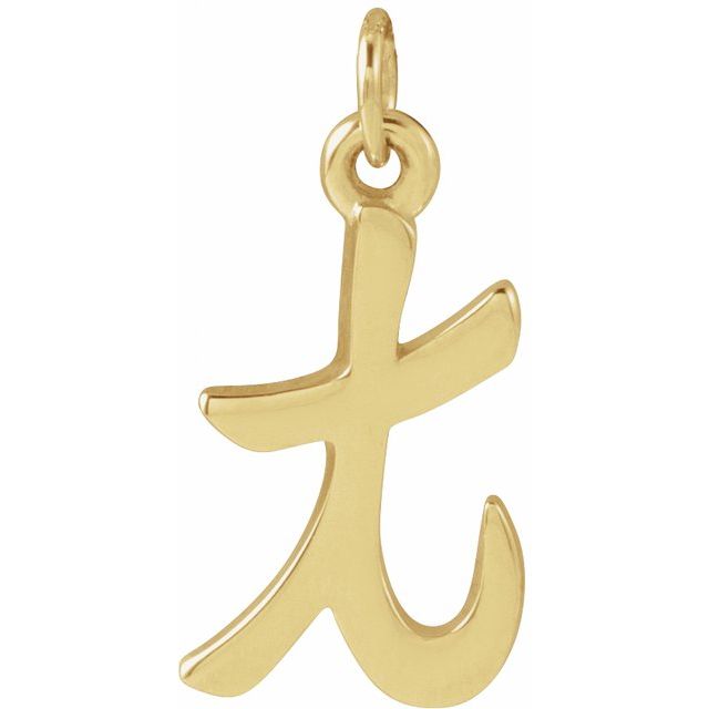 14K White Gold Petite Initial Letter J Pendant - Personal Touch Jewelry