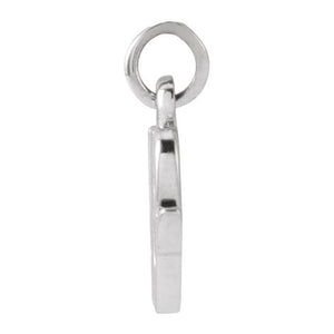 14K White Gold Petite Initial Letter J Pendant - Personal Touch Jewelry