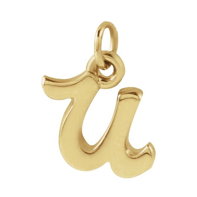 14K White Gold Petite Initial Letter J Pendant - Personal Touch Jewelry