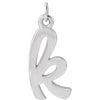 14K White Gold Petite Initial Letter J Pendant - Personal Touch Jewelry