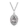 Sterling Silver 23x15  mm Oval Miraculous Medal 18